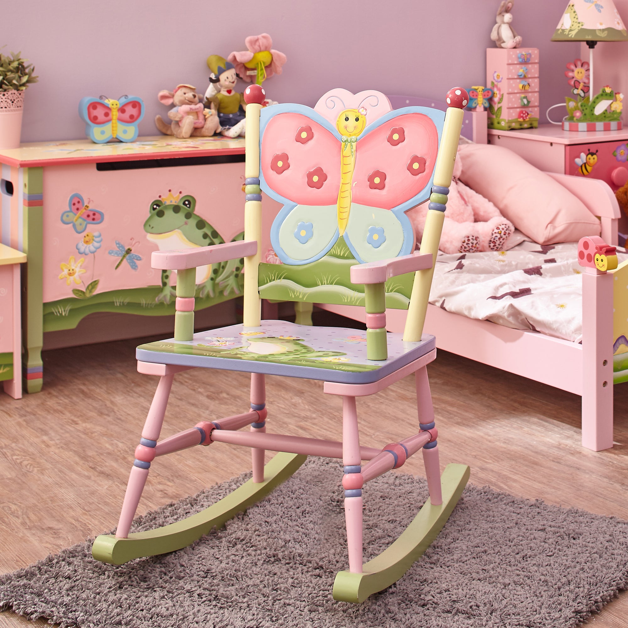 Pink rocking chair for child hotsell