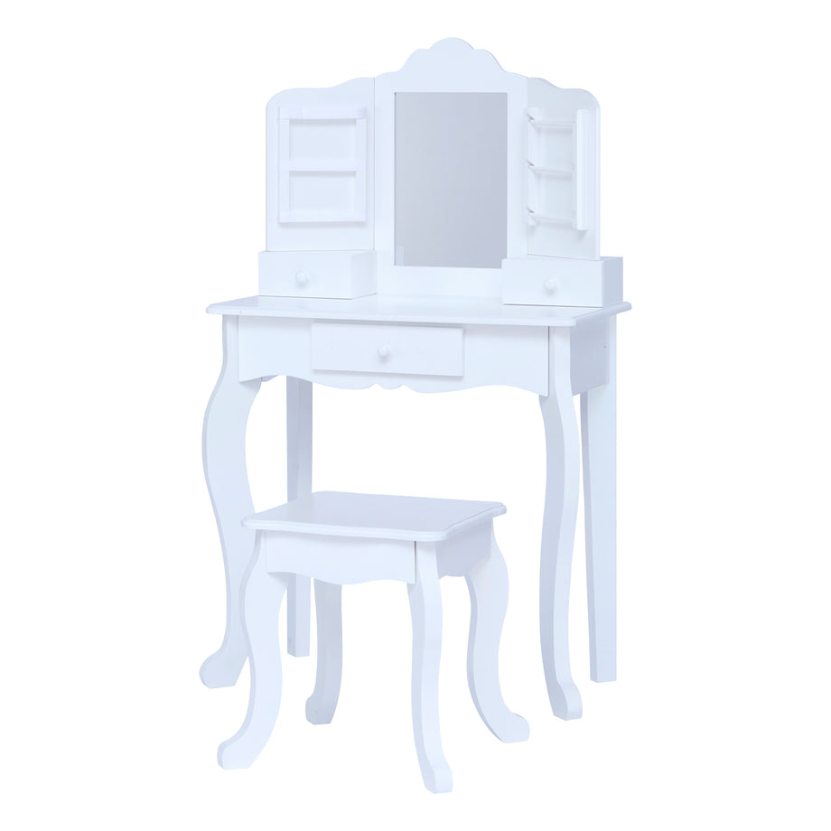 Childrens white 2024 dressing table set