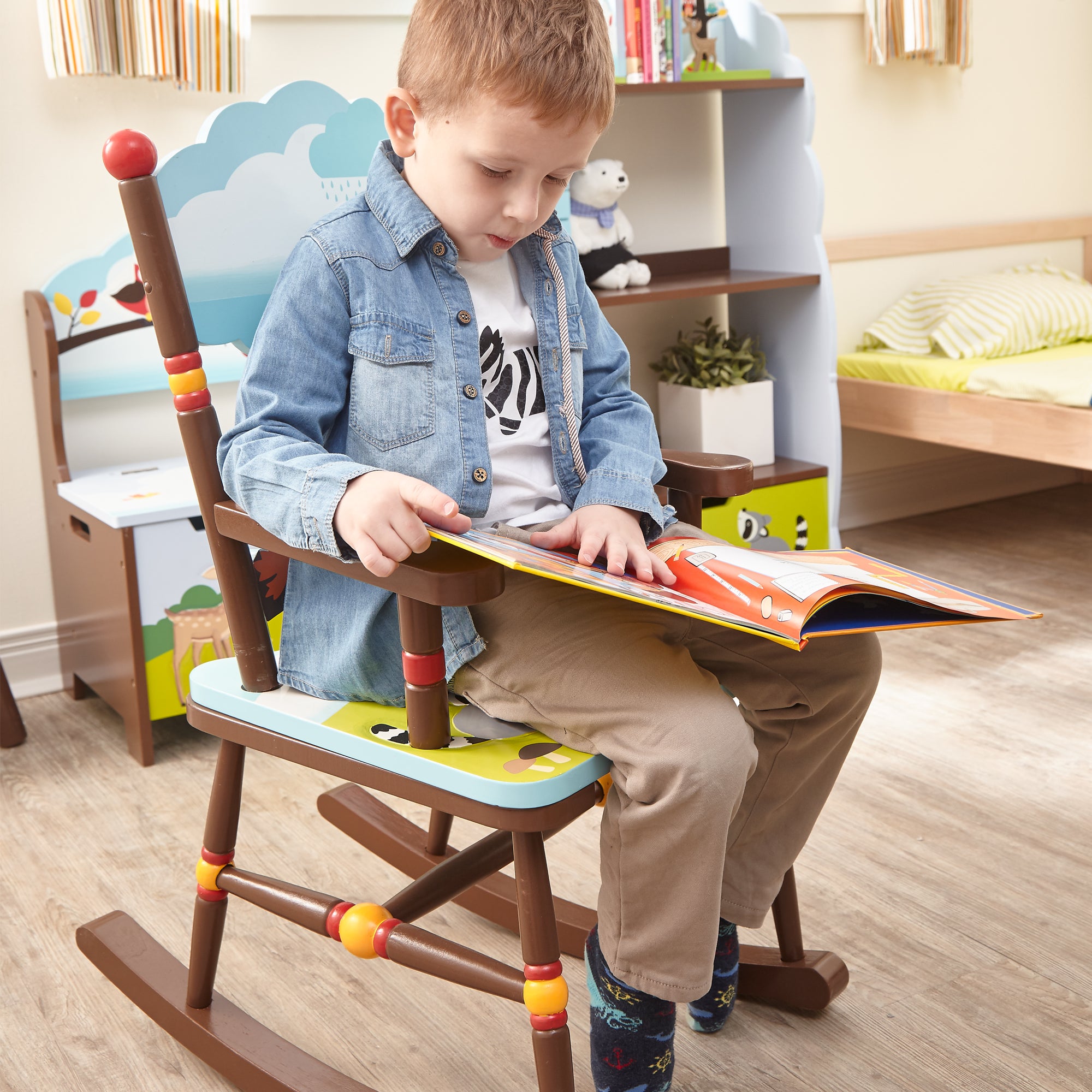 Magic Rocking Chair Fantasy Fields Enchanted Woodland Children’s Wooden Rocking Chair for ...