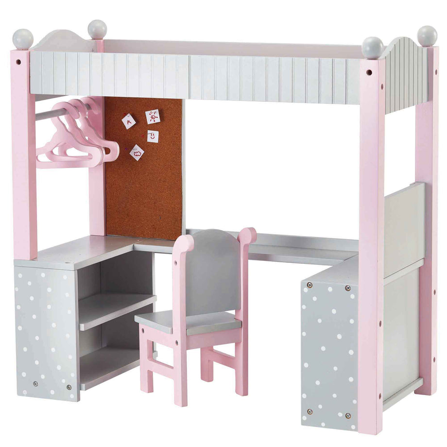 Doll loft deals bed with desk