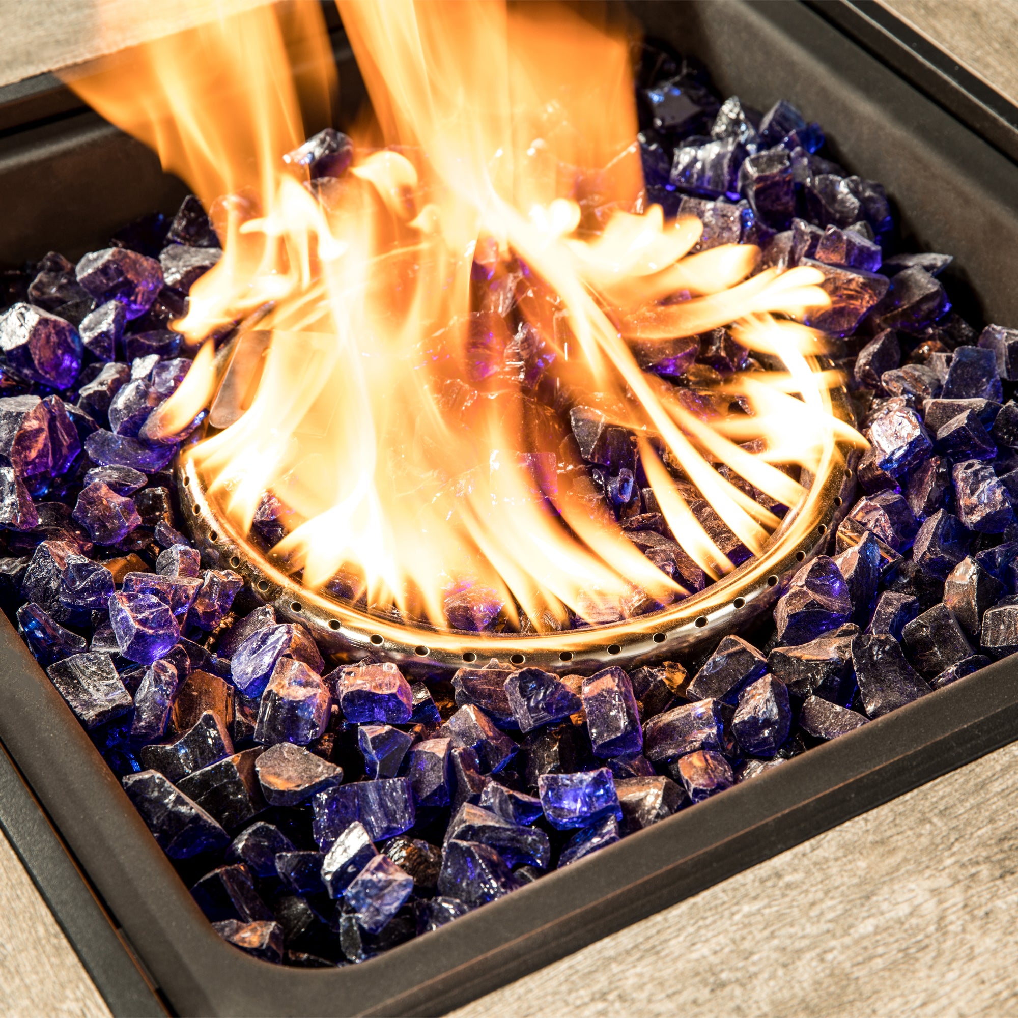 Fire New Rocks Peaktop by Teamson Home 4 Kg Blue Fire Glass, Lava Rocks for Outdoor G ...