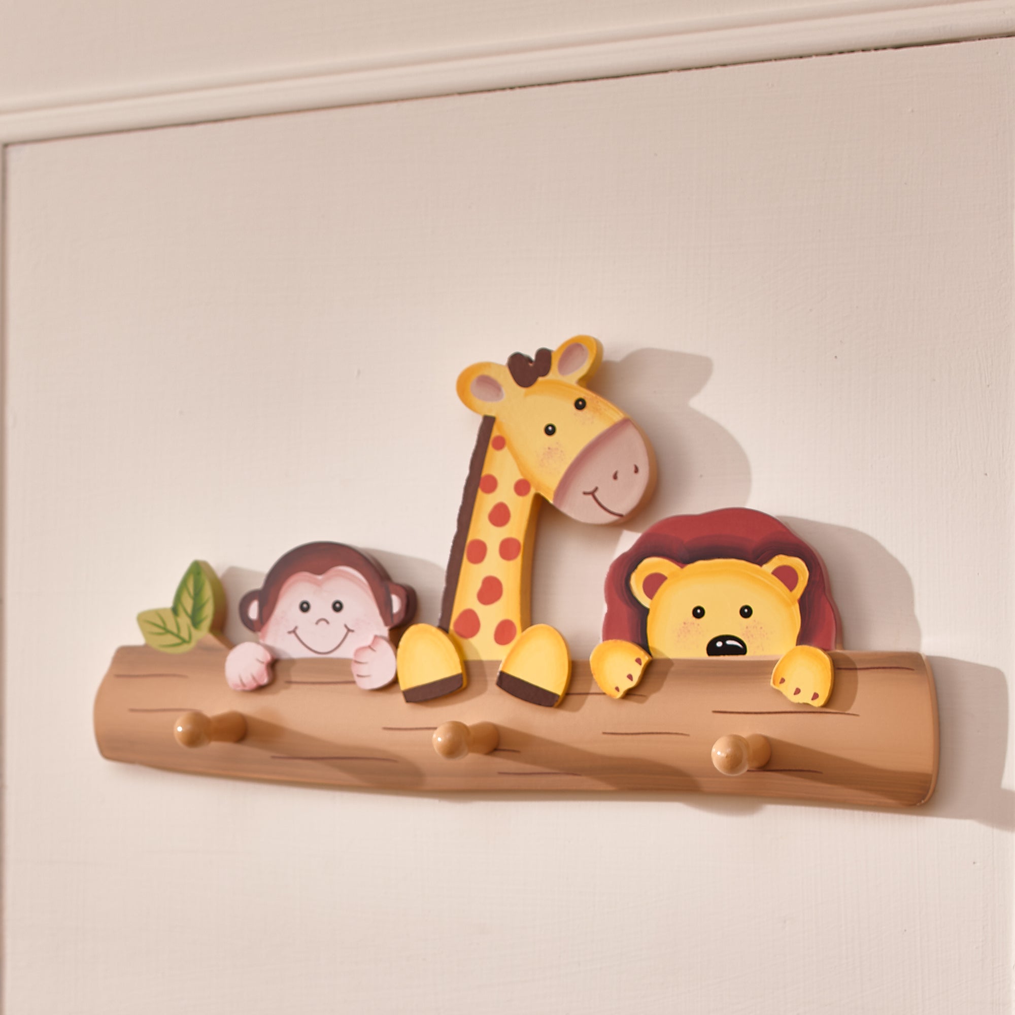 Fantasy Fields Sunny Safari Wall Peg Coat Hangers with Hooks for
