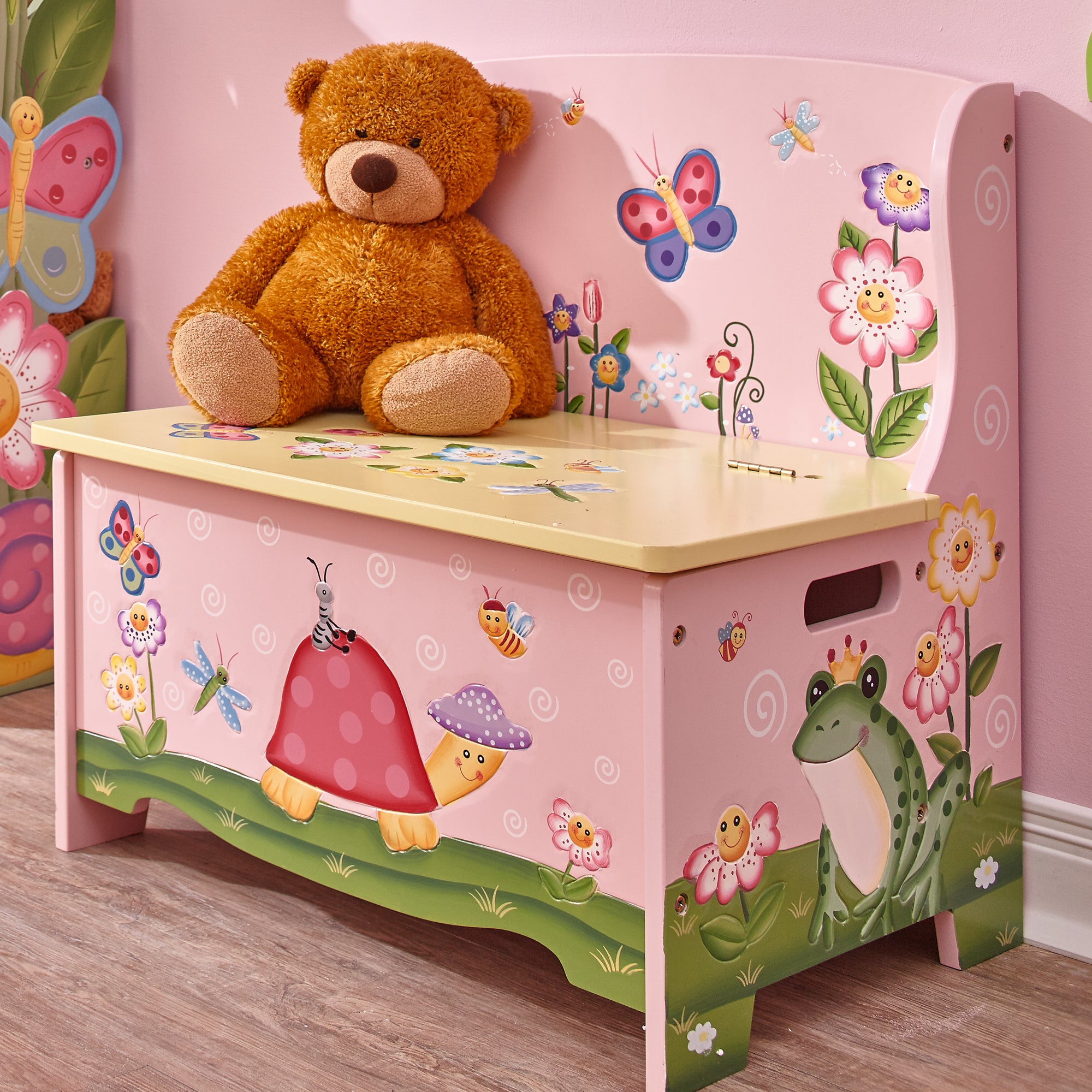 Fantasy Fields Magic Garden Children's Wooden Toy Box Chest