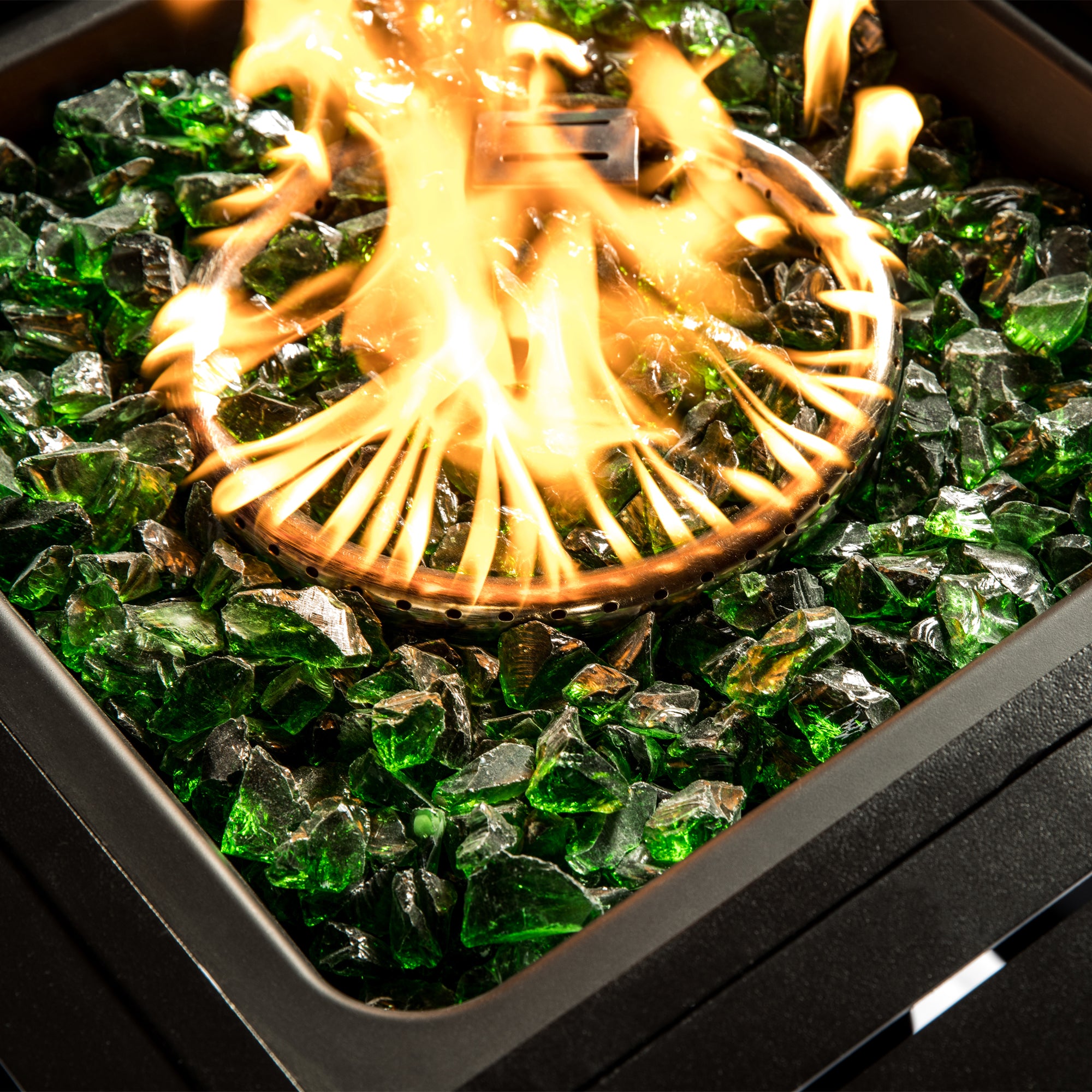 Count Fire Glam Rocks Peaktop by Teamson Home 4 Kg Green Fire Glass, Lava Rocks for Outdoor ...
