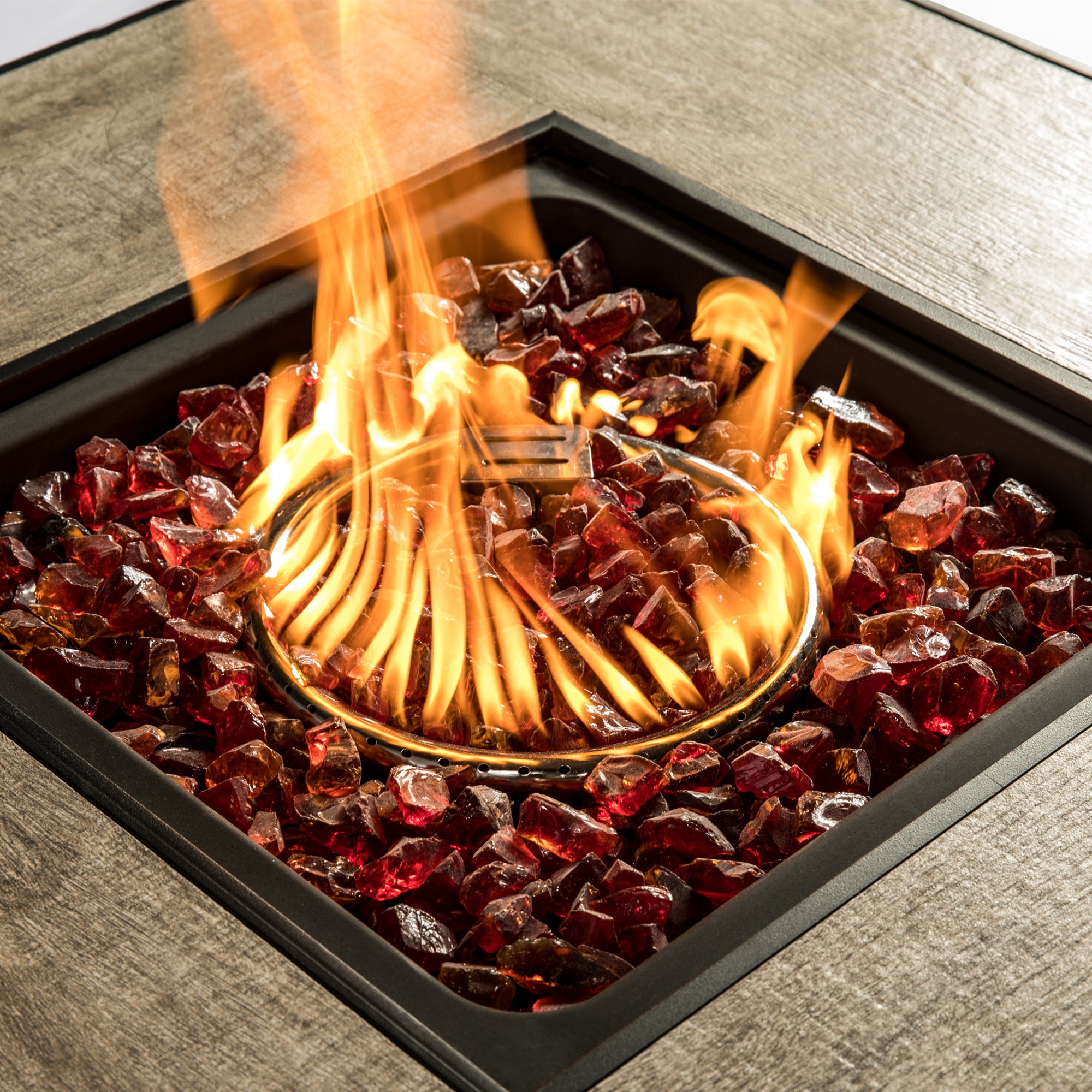Printable Fire Rocks Peaktop by Teamson Home 4 Kg Red Fire Glass, Lava Rocks for Outdoor Ga ...