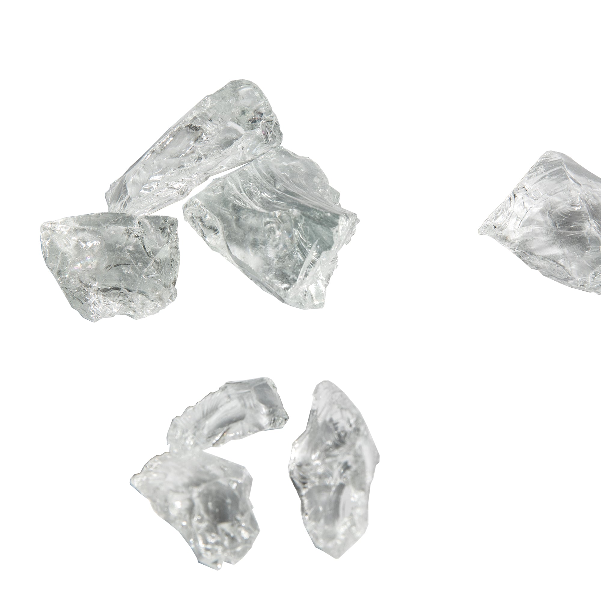 Count Fire Glam Rocks Peaktop by Teamson Home 4 Kg Clear Fire Glass, Lava Rocks for Outdoor ...